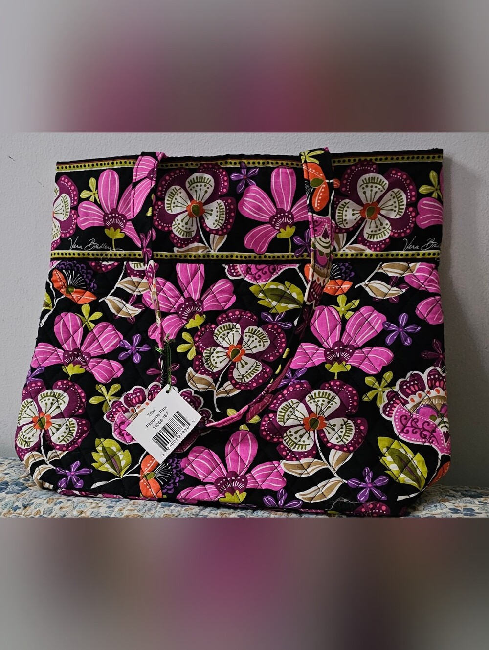 NWT Vera Bradley Retired Color Pirouette PINK Tote bag!